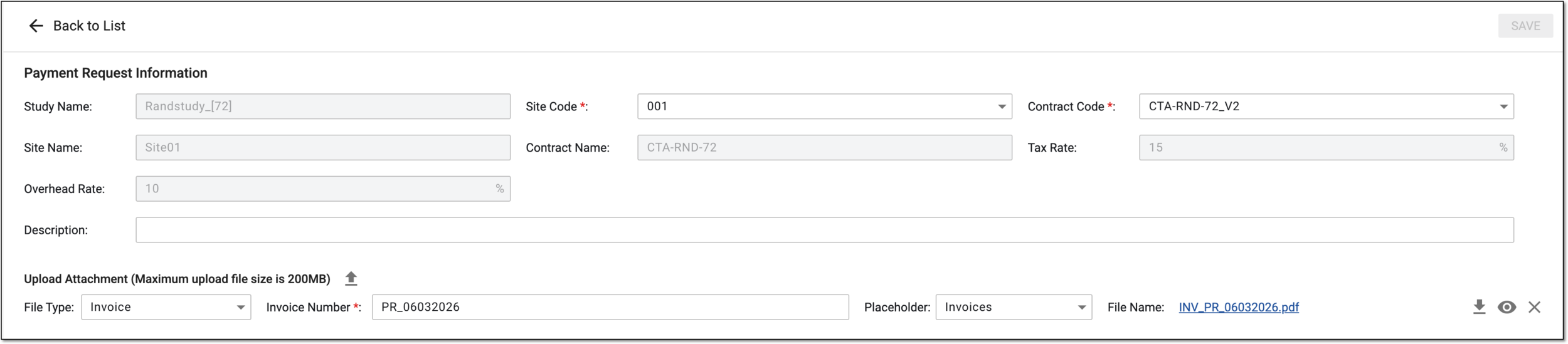 Completing payment request information