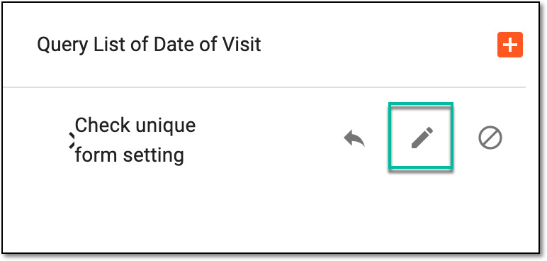 Selecting option to edit query
