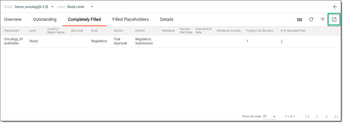 Exporting placeholders tracking report
