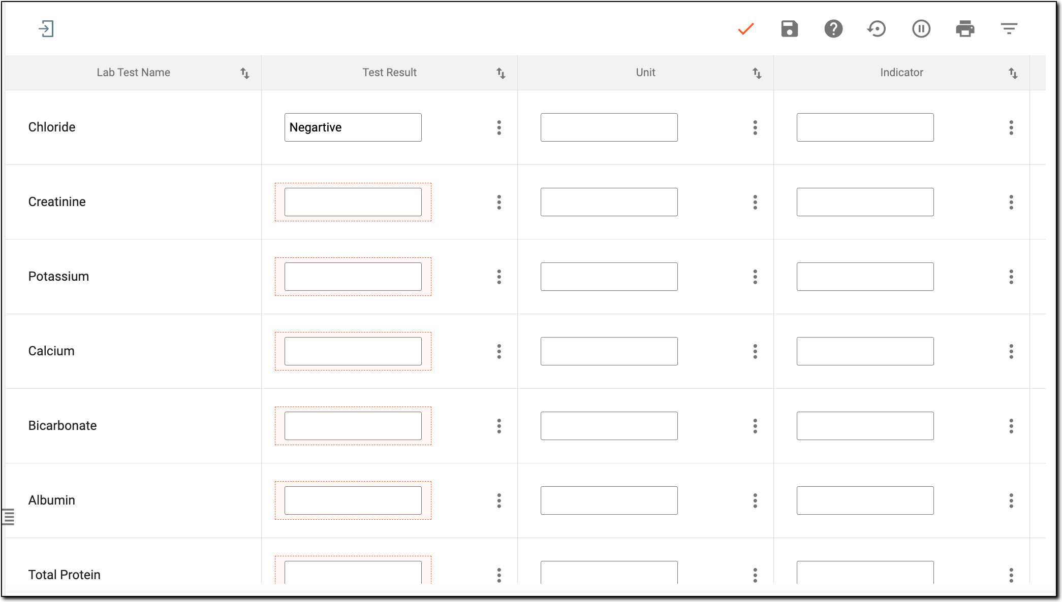 Grid form example