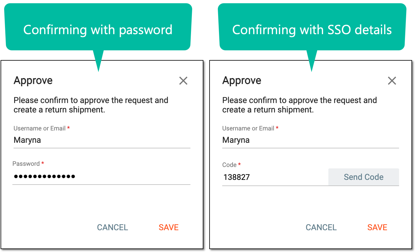 Approving return request