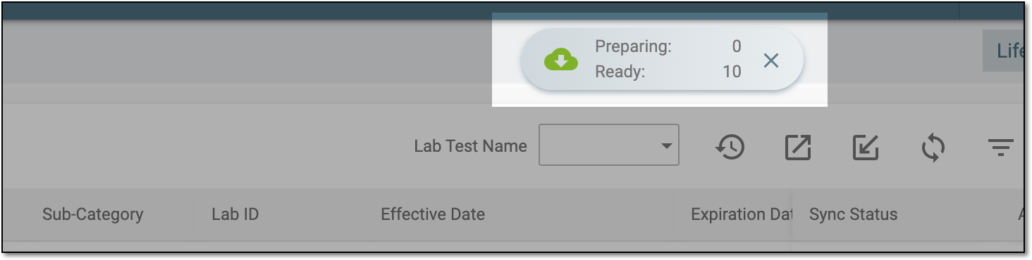 Downloads widget for normal range template