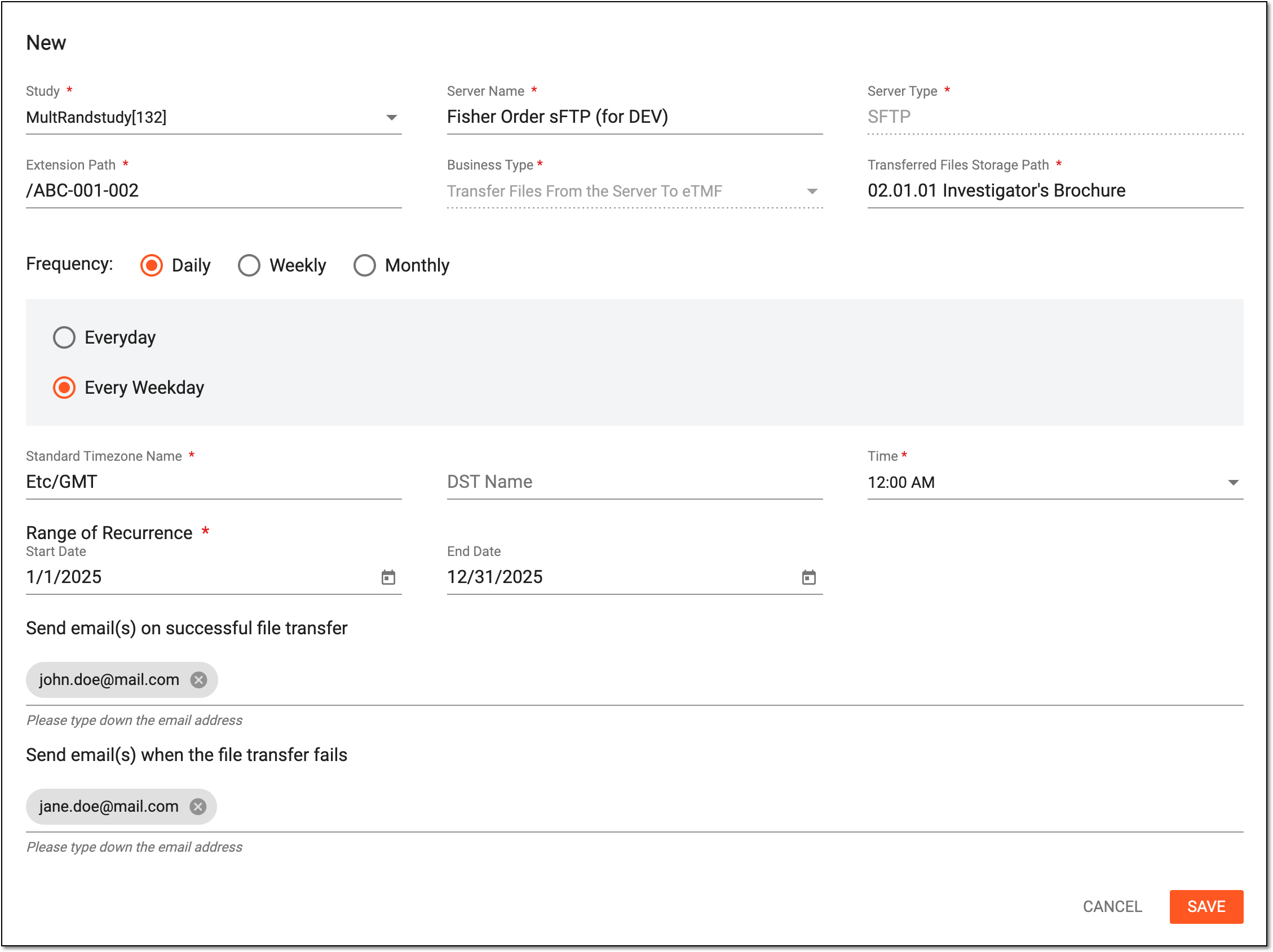 Configuring new integration