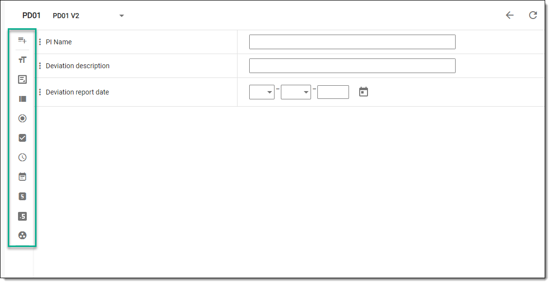 Selecting item type