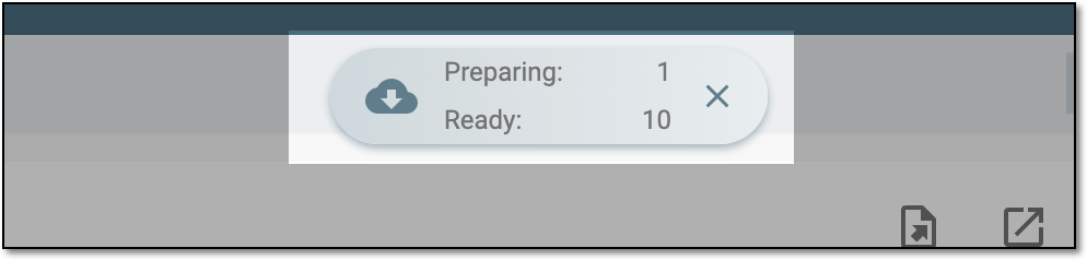 Downloads widget for workflow setting