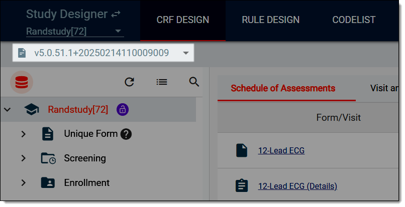 Selecting latest draft CRF version