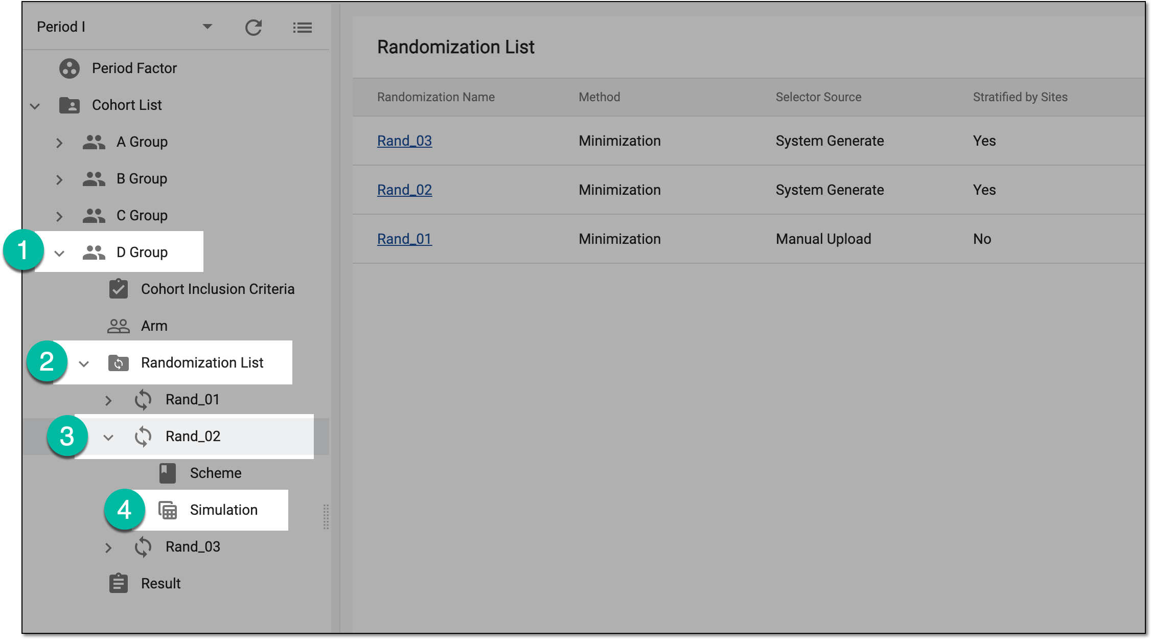 Accessing randomization simulation