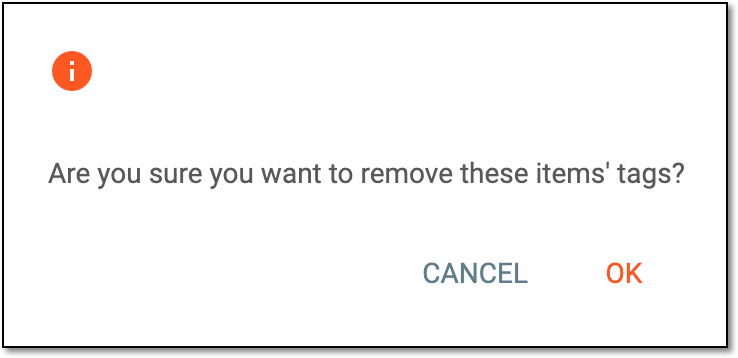 Confirming tag removal