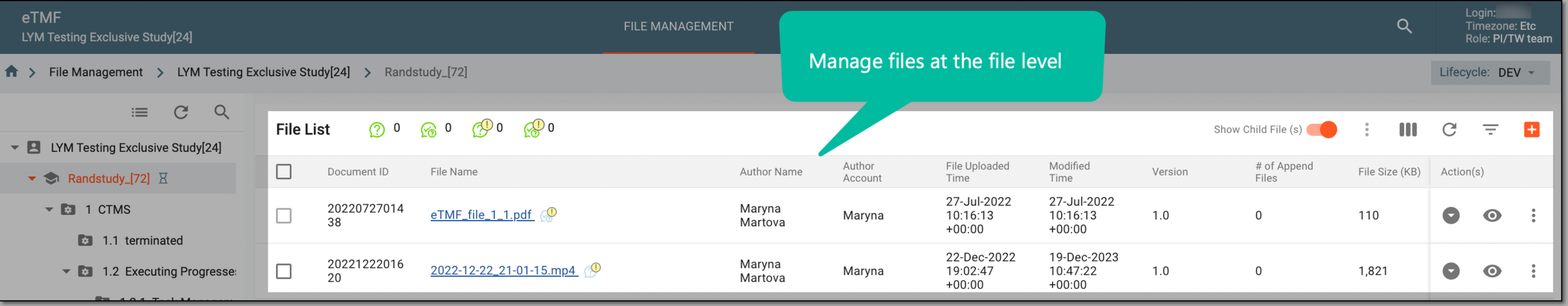 File-level management