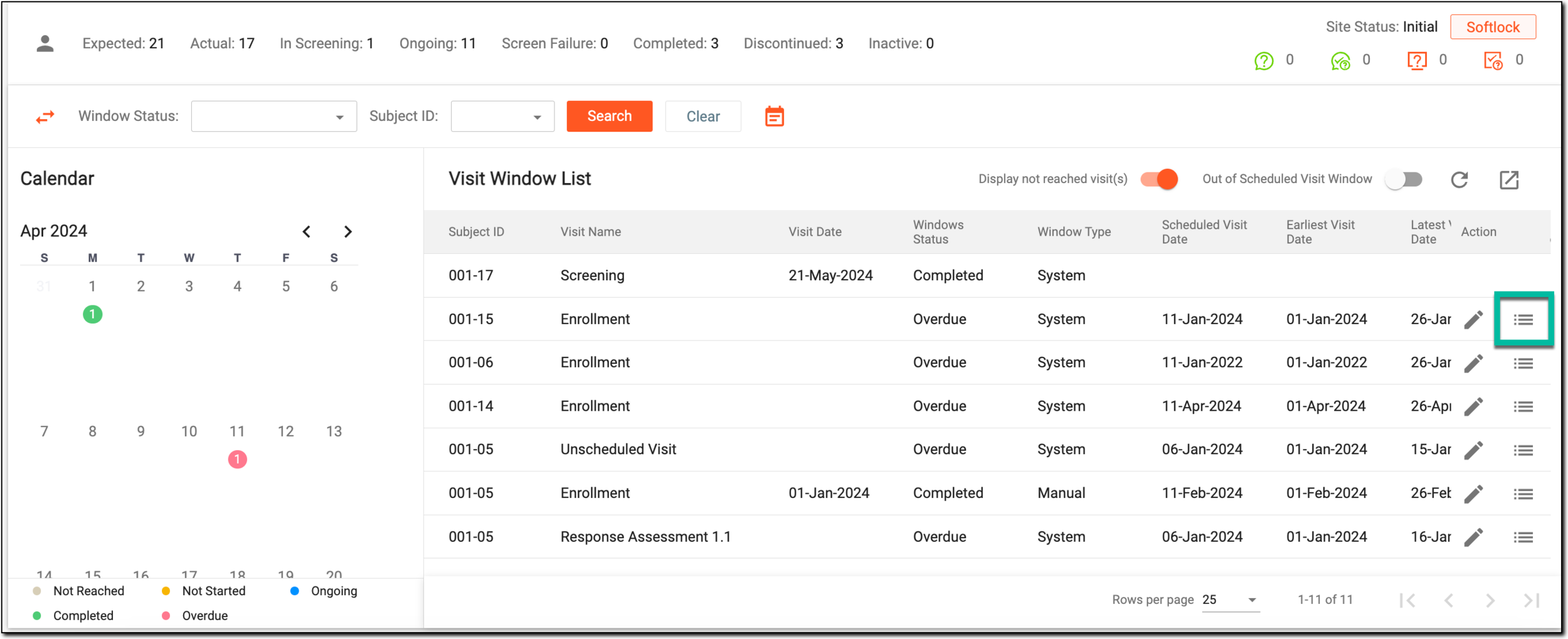 Audit Trail option