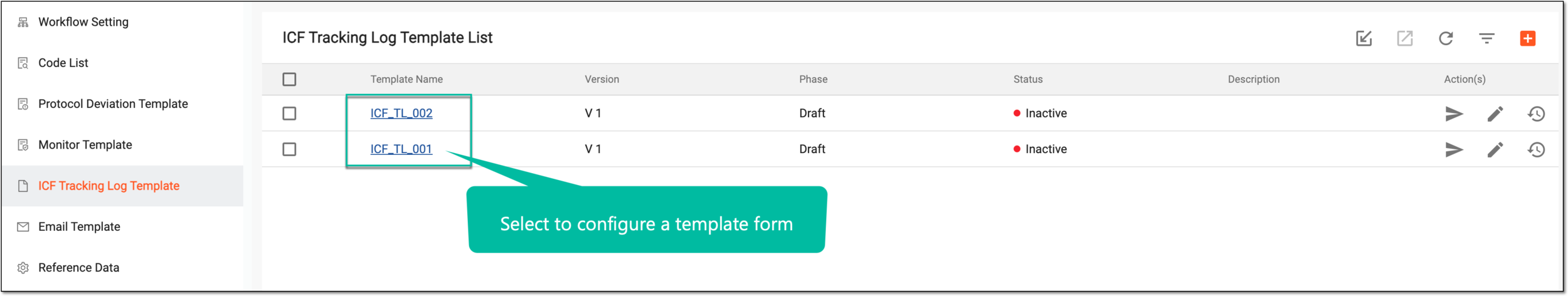 Accessing template configuration