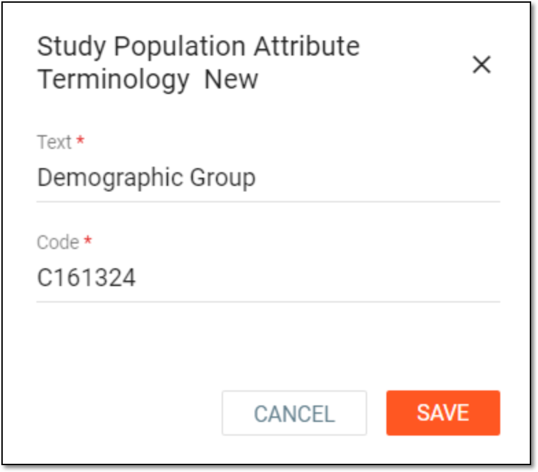 Adding data item to code list