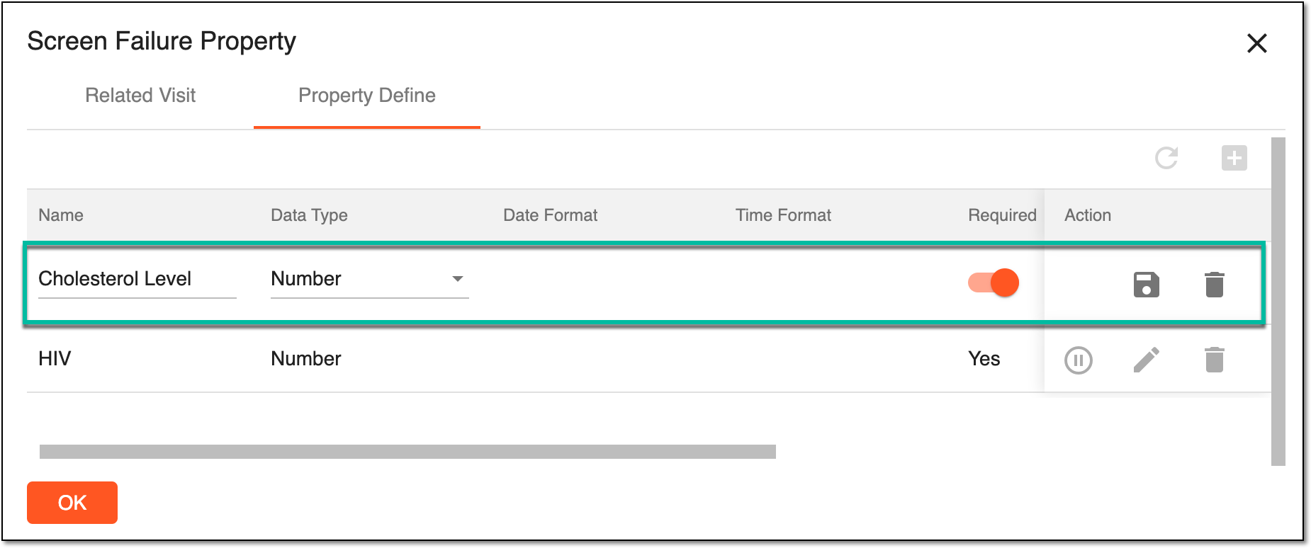 Configuring new property details