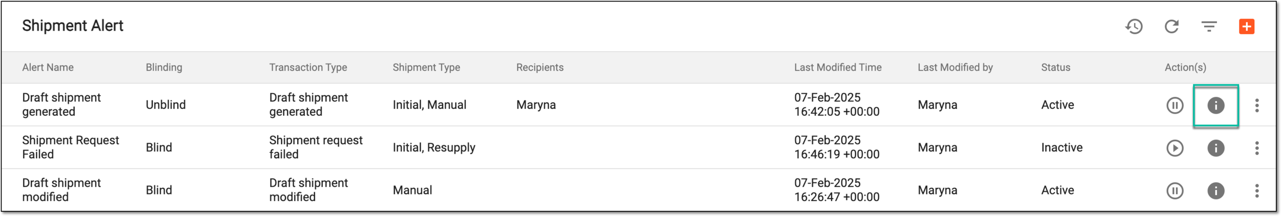 Accessing shipment alert email preview