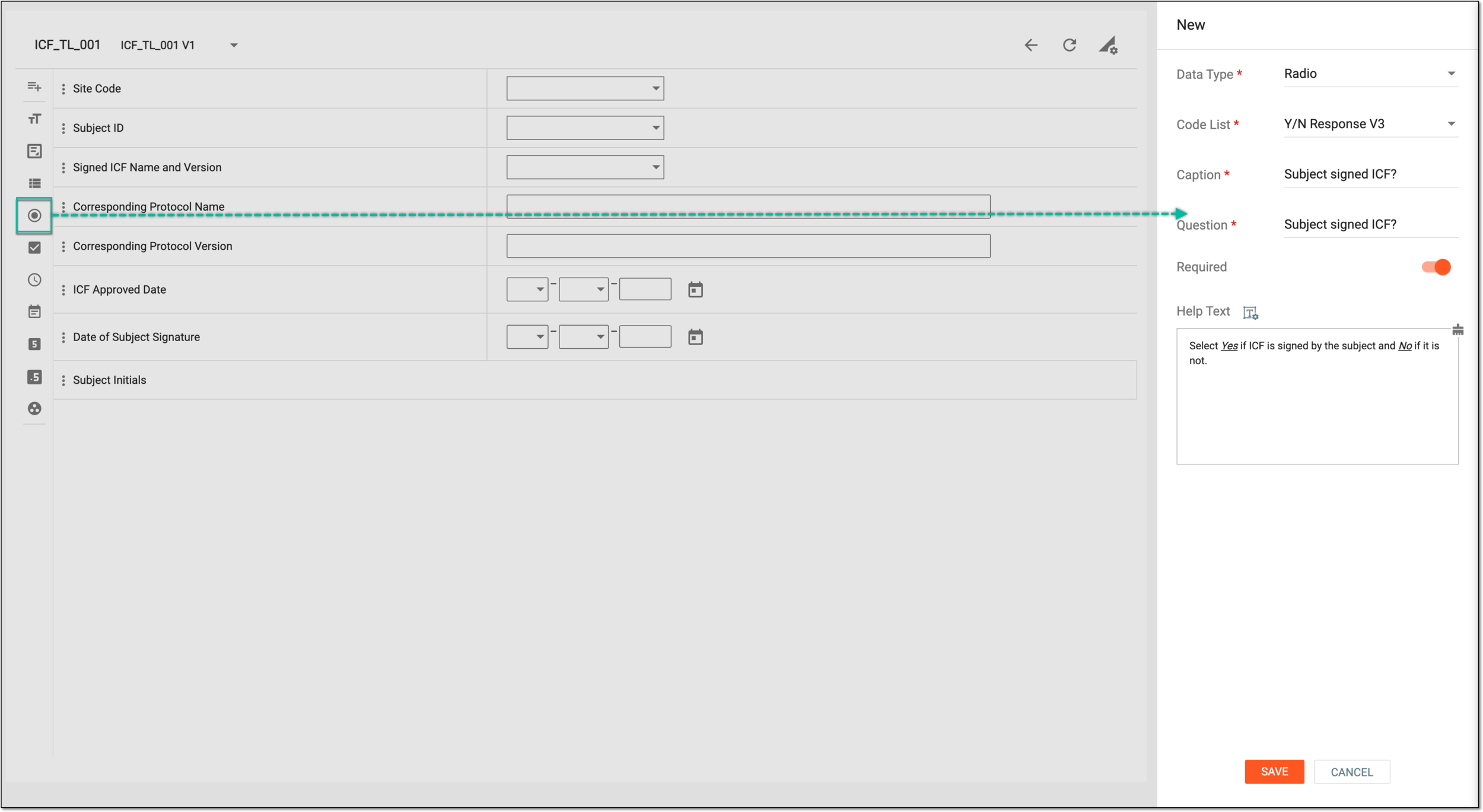 Configuring item question