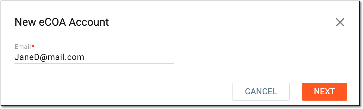 Adding new eCOA account