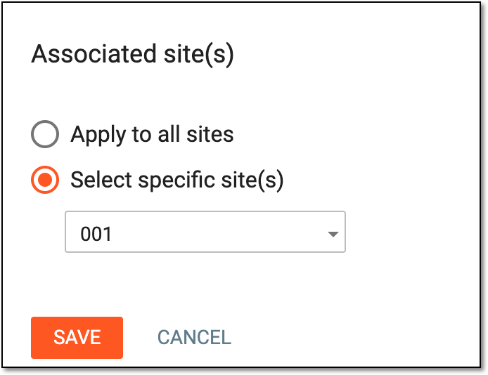 Associating sites with normal range