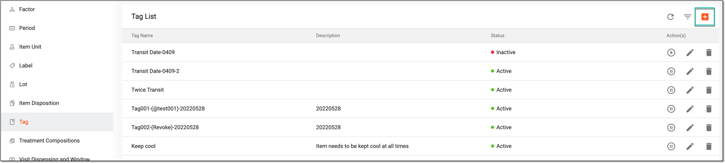 Adding new tag