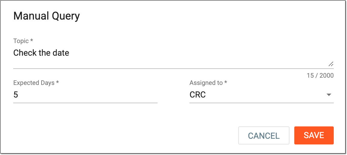 Editing query details