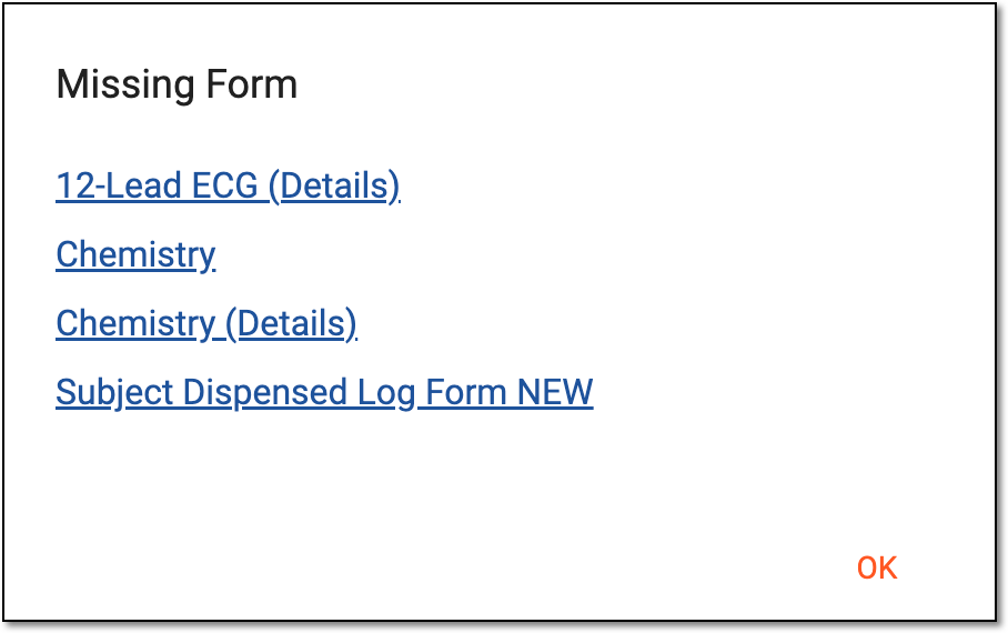List of missing forms