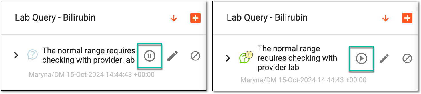 Pausing/Reactivating lab query
