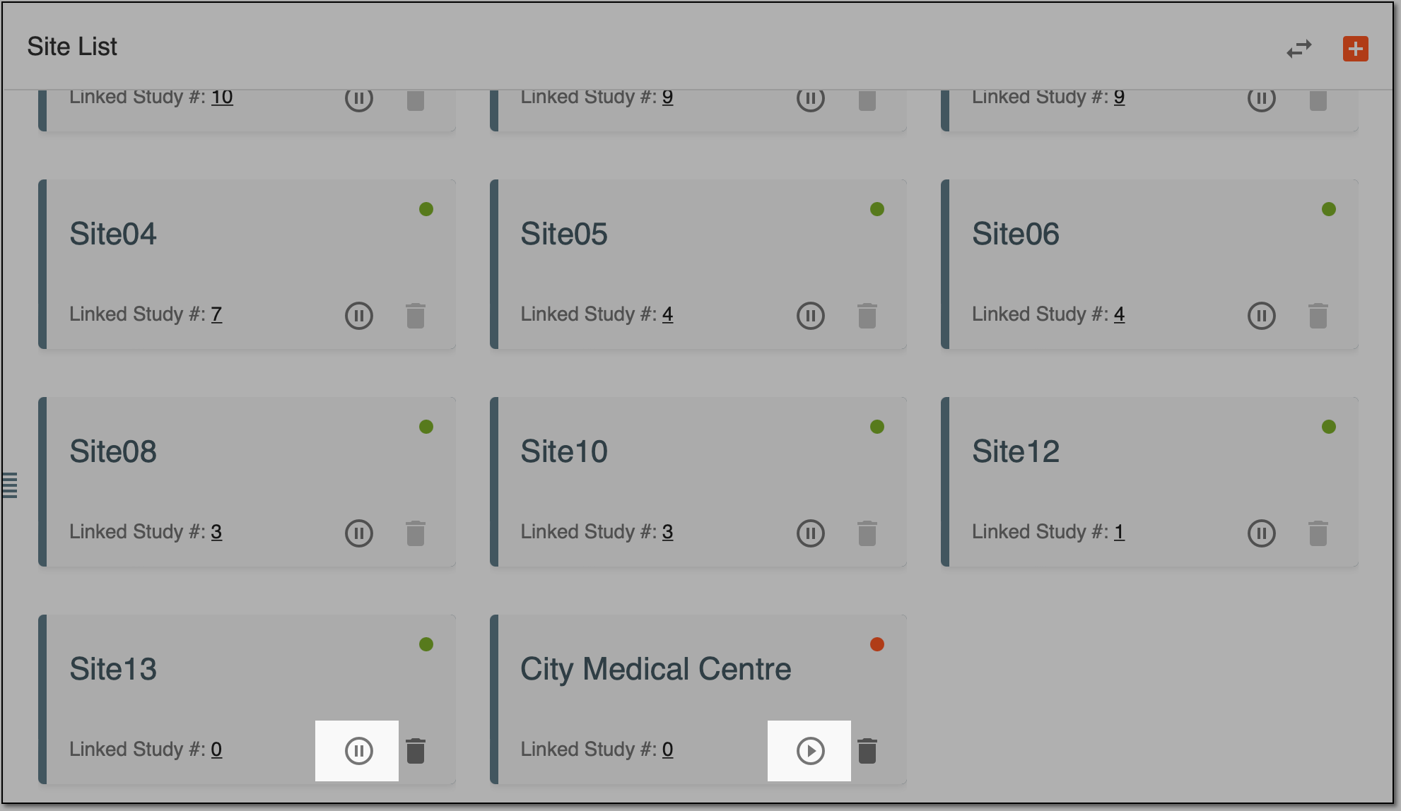 Locating Activate/Inactivate option on tile
