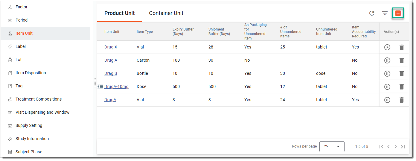 Adding new product unit