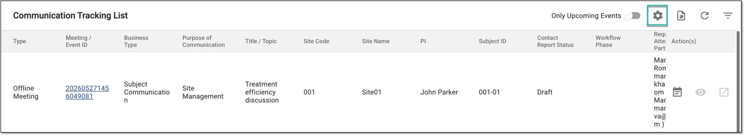Accessing communication audit configuration