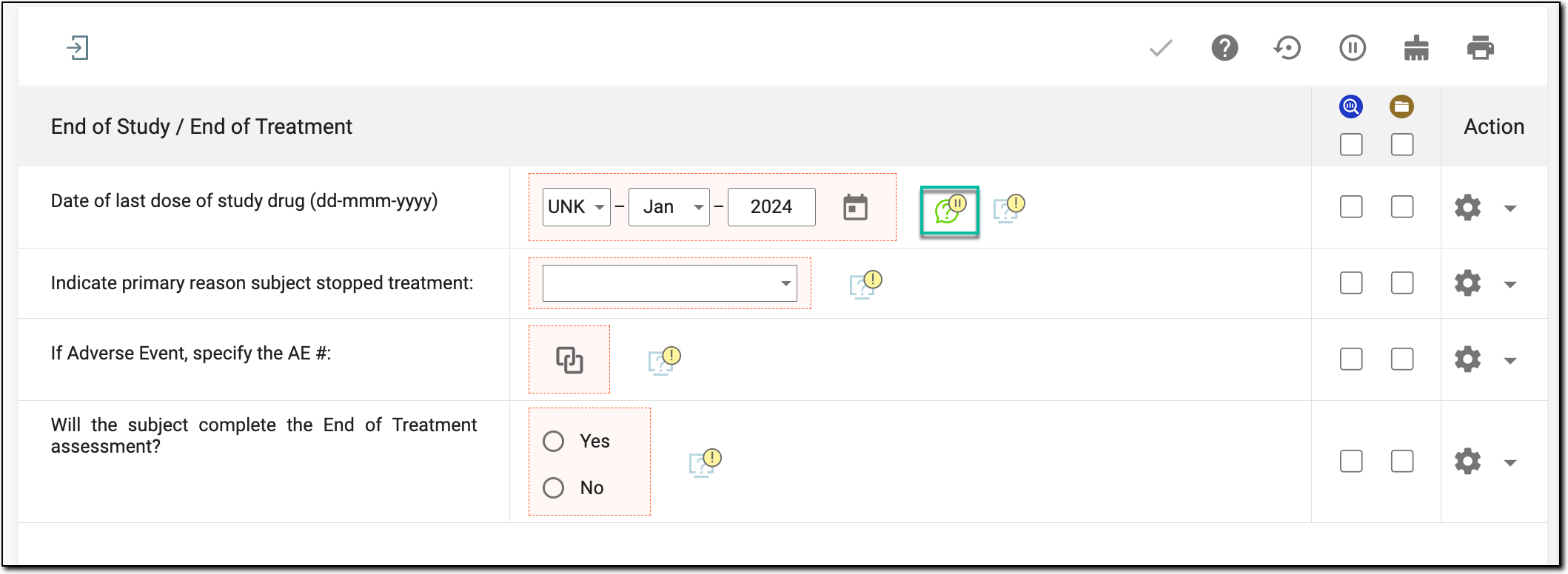 Accessing paused manual query for item