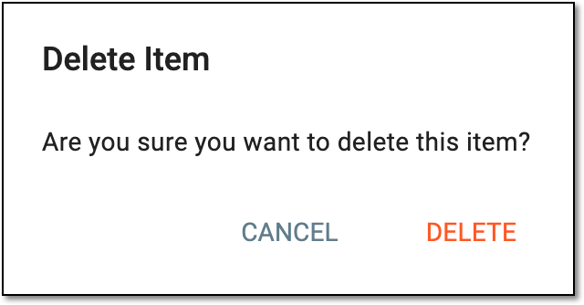 Confirming help document deletion