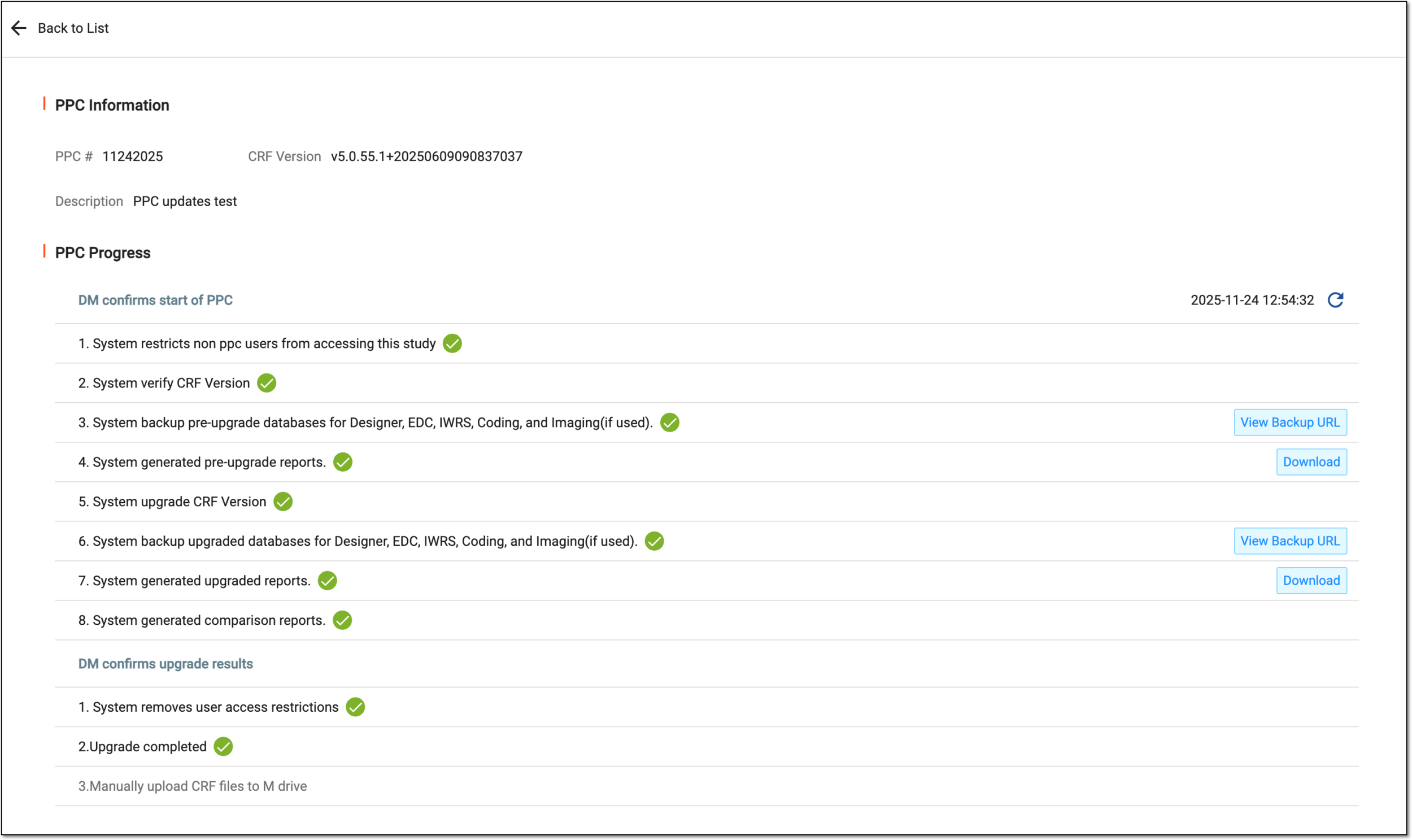 Successful PPC execution example