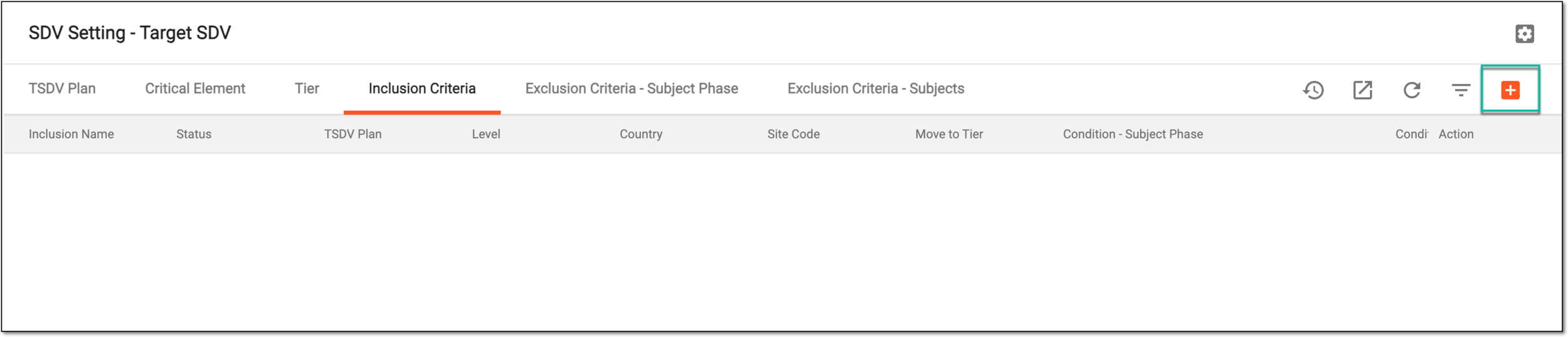 Adding inclusion criteria