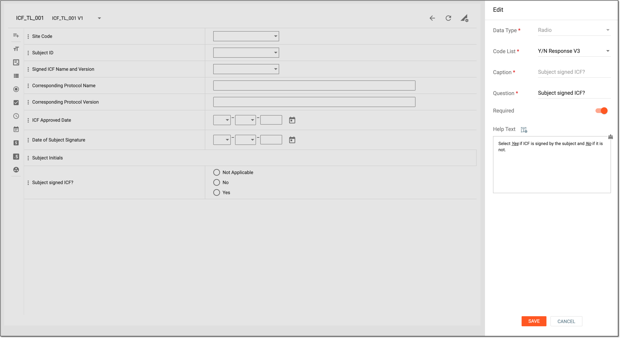 Editing item details