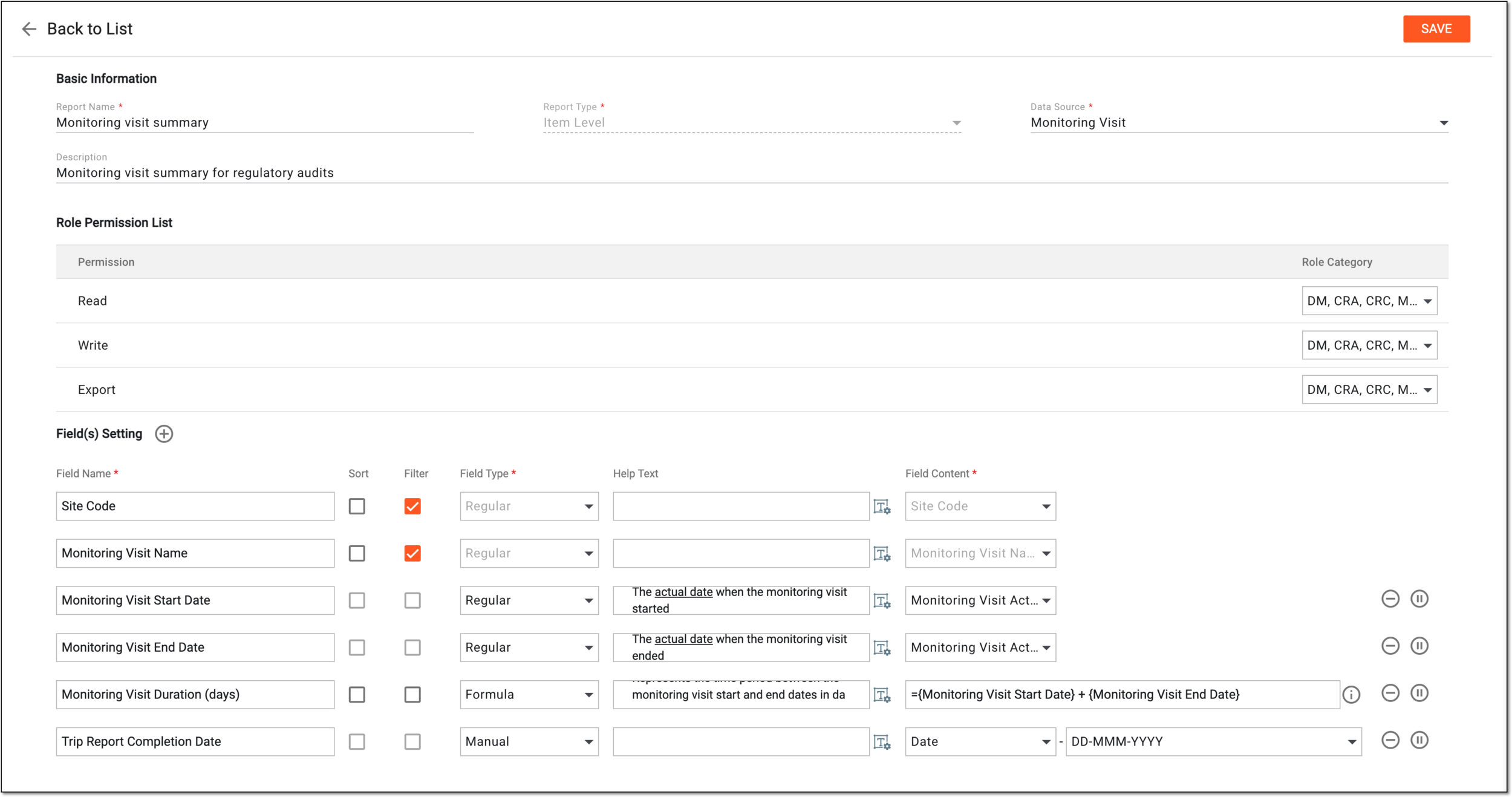 Configuring on-demand report
