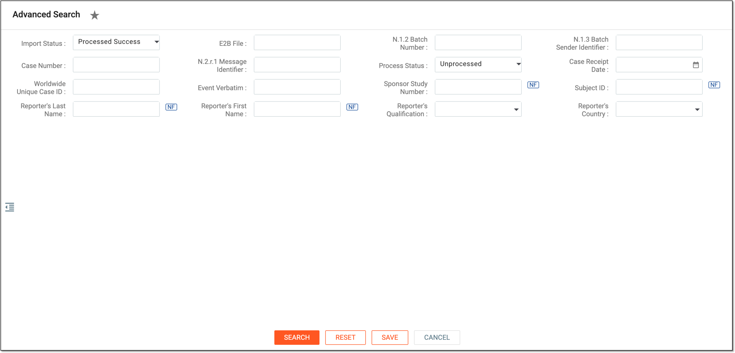 Using advanced filters to find E2B R3 files