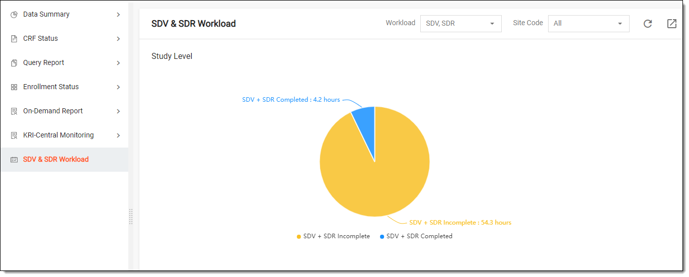 Viewing SDV & SDR workload report
