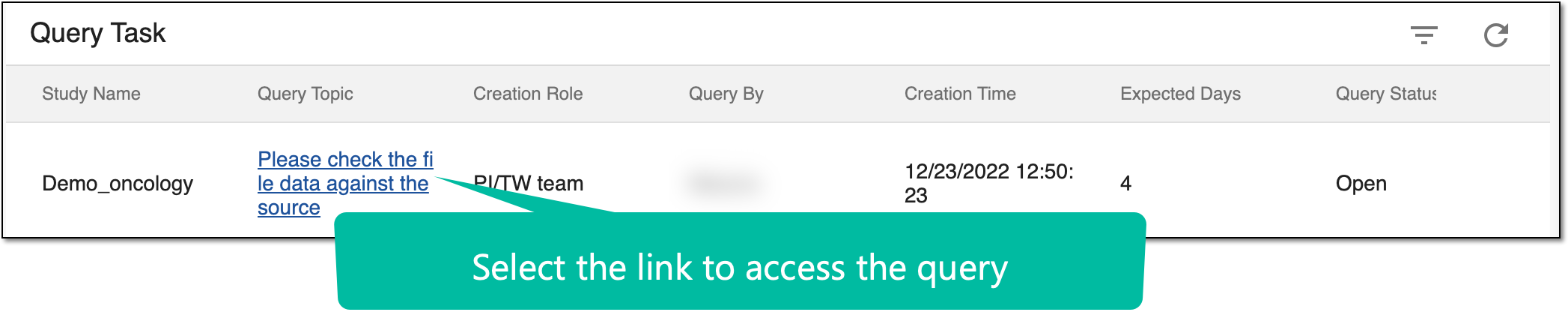Selecting query to answer