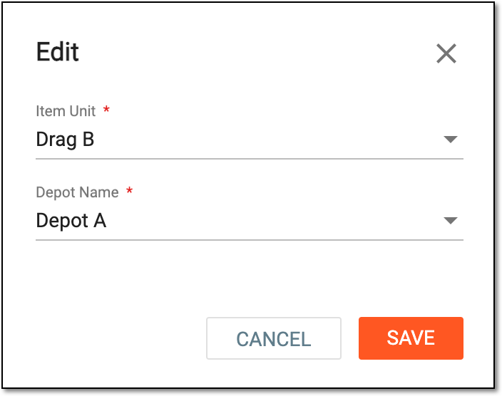 Editing supply depot details