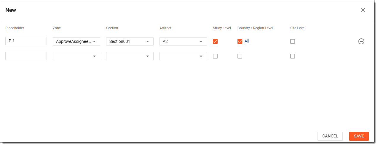 Adding new artifact setting
