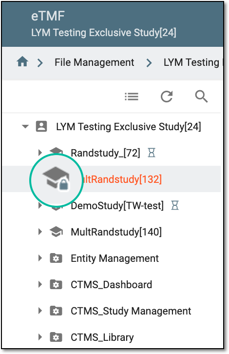 Locked study node