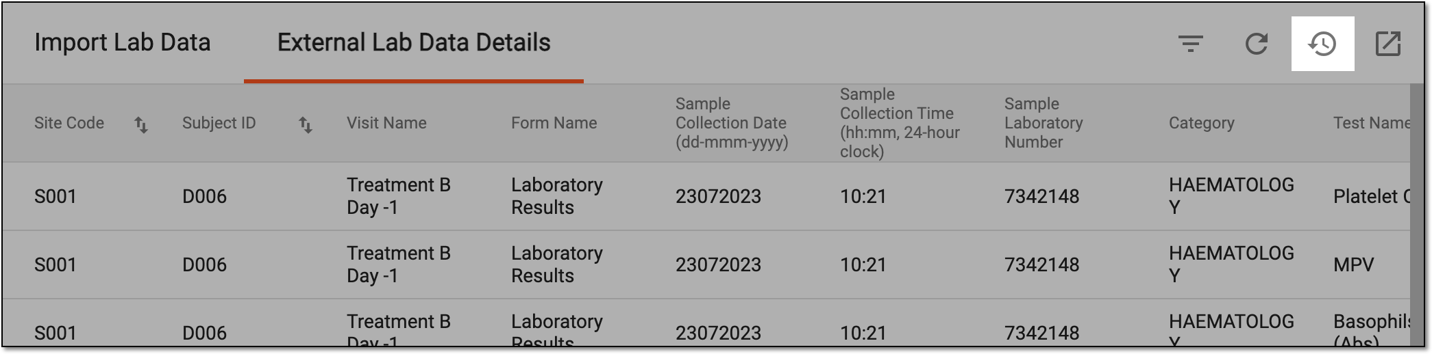 Accessing export history