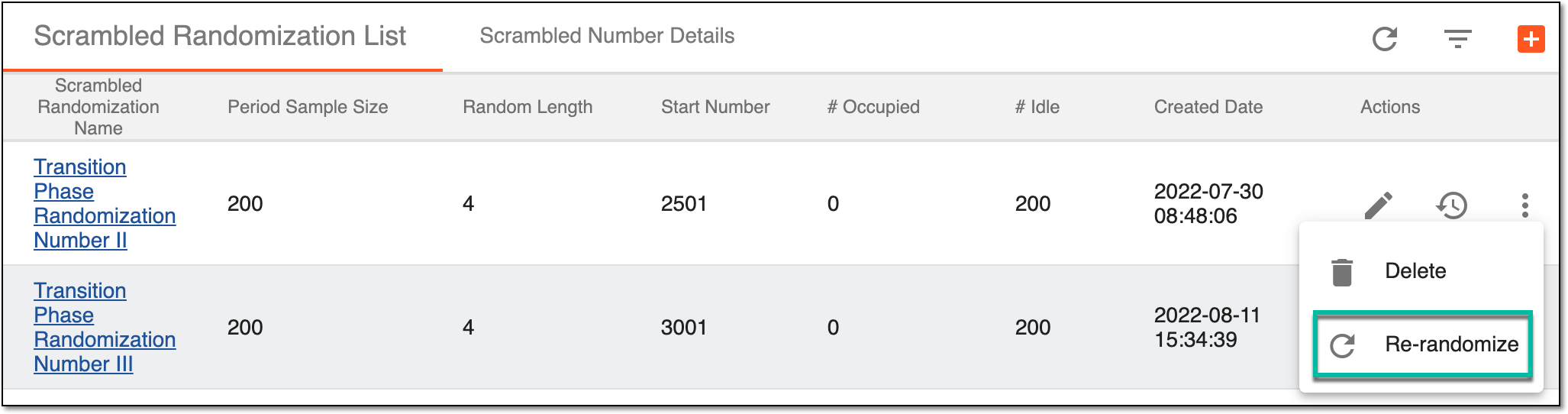 Re-randomizing scrambled numbers