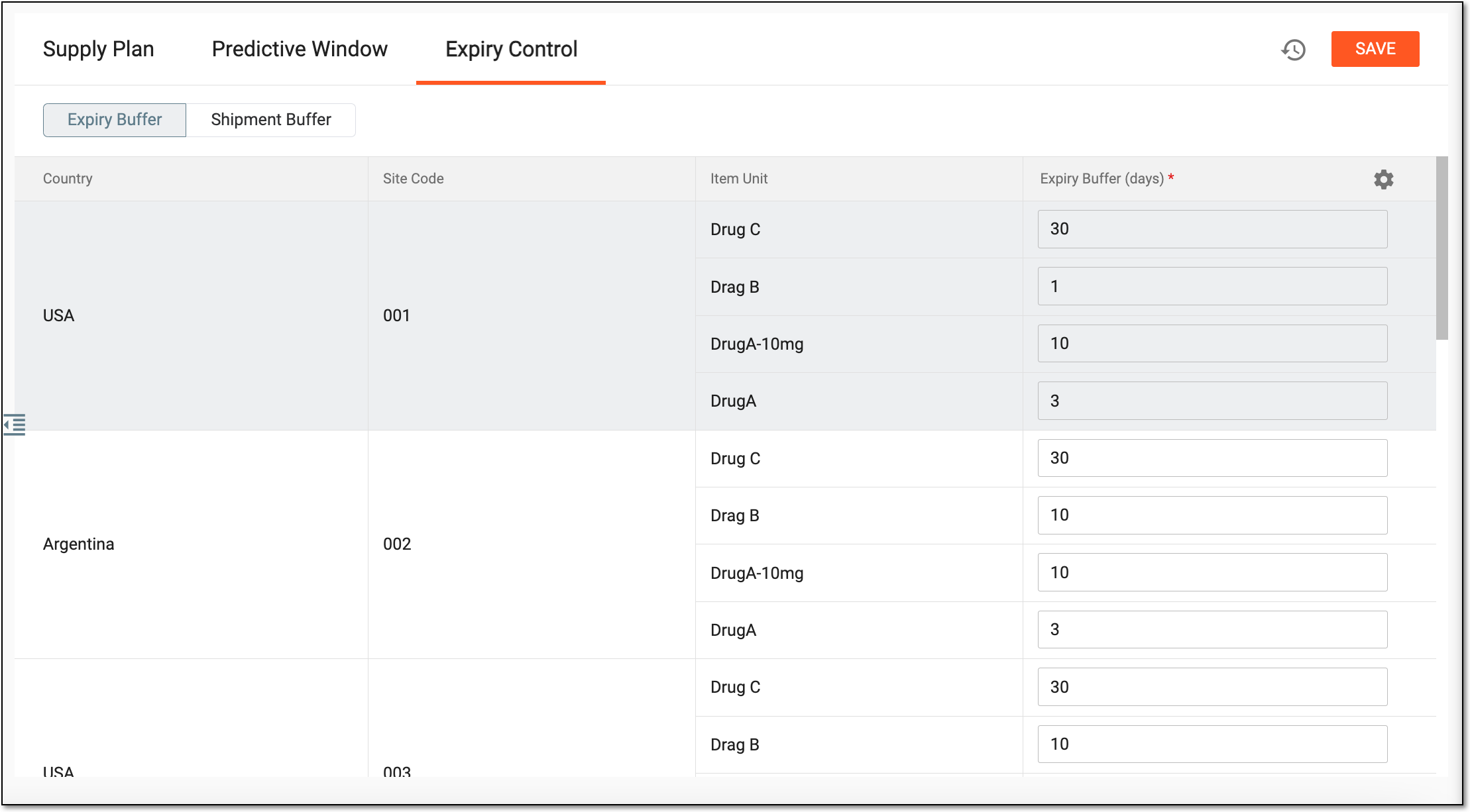 Editing expiry buffer