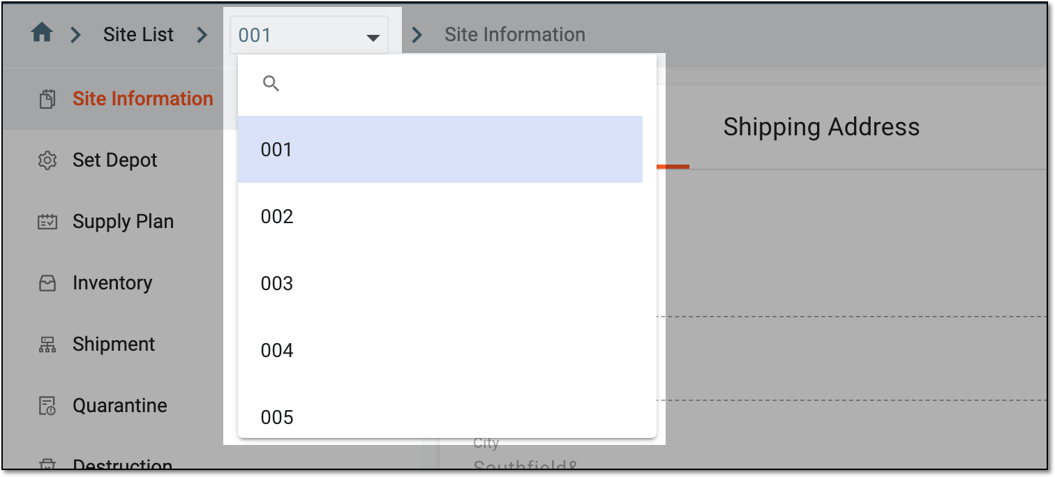 Switching sites from breadcrumbs