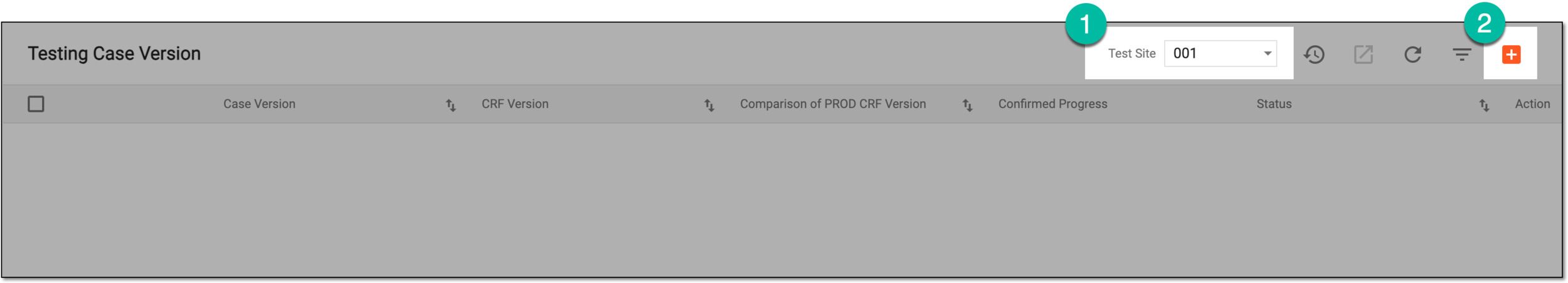 Selecting site to generate testing case