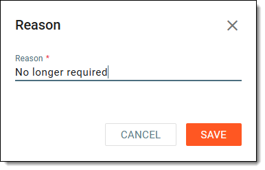 Providing reason for job deletion