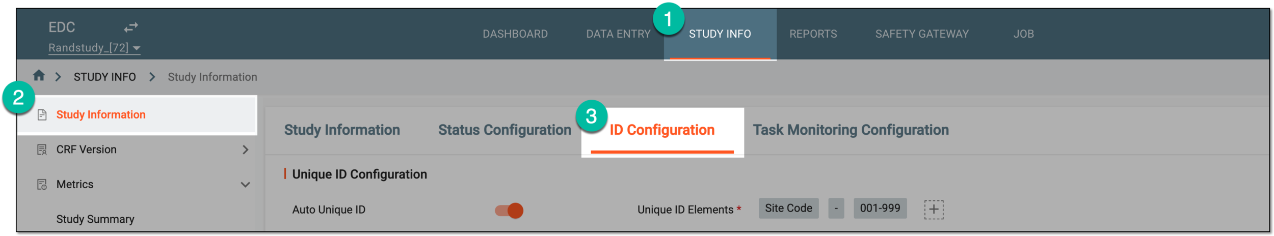 Accessing subject ID configuration