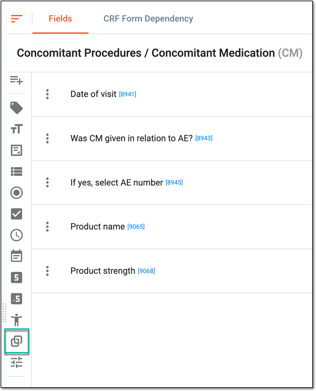 Selecting reference item