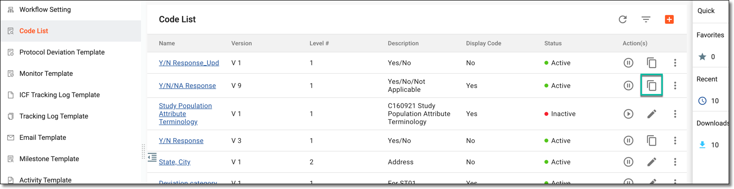 Creating new code list version