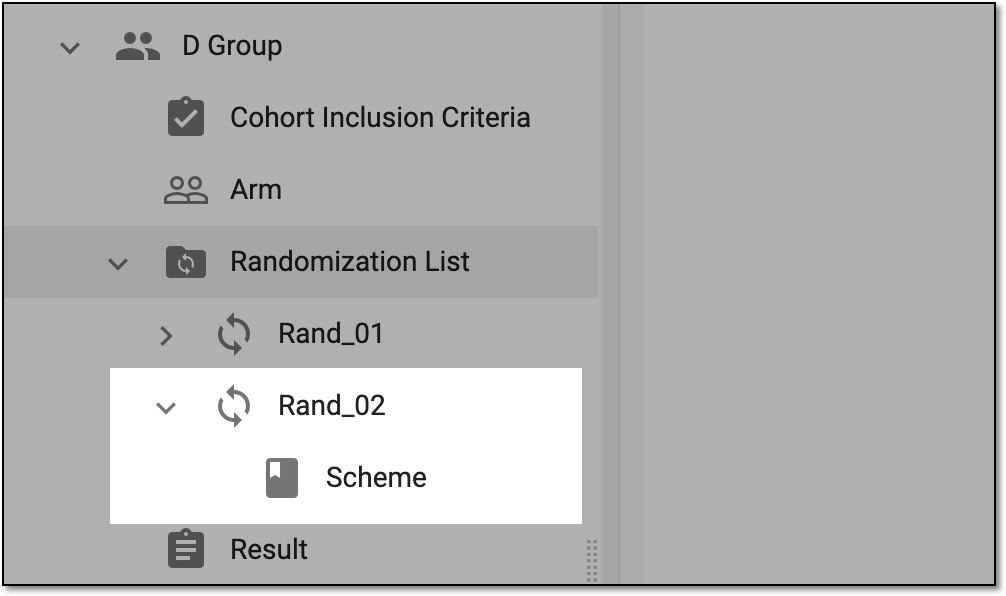 Accessing randomization scheme configurator from tree